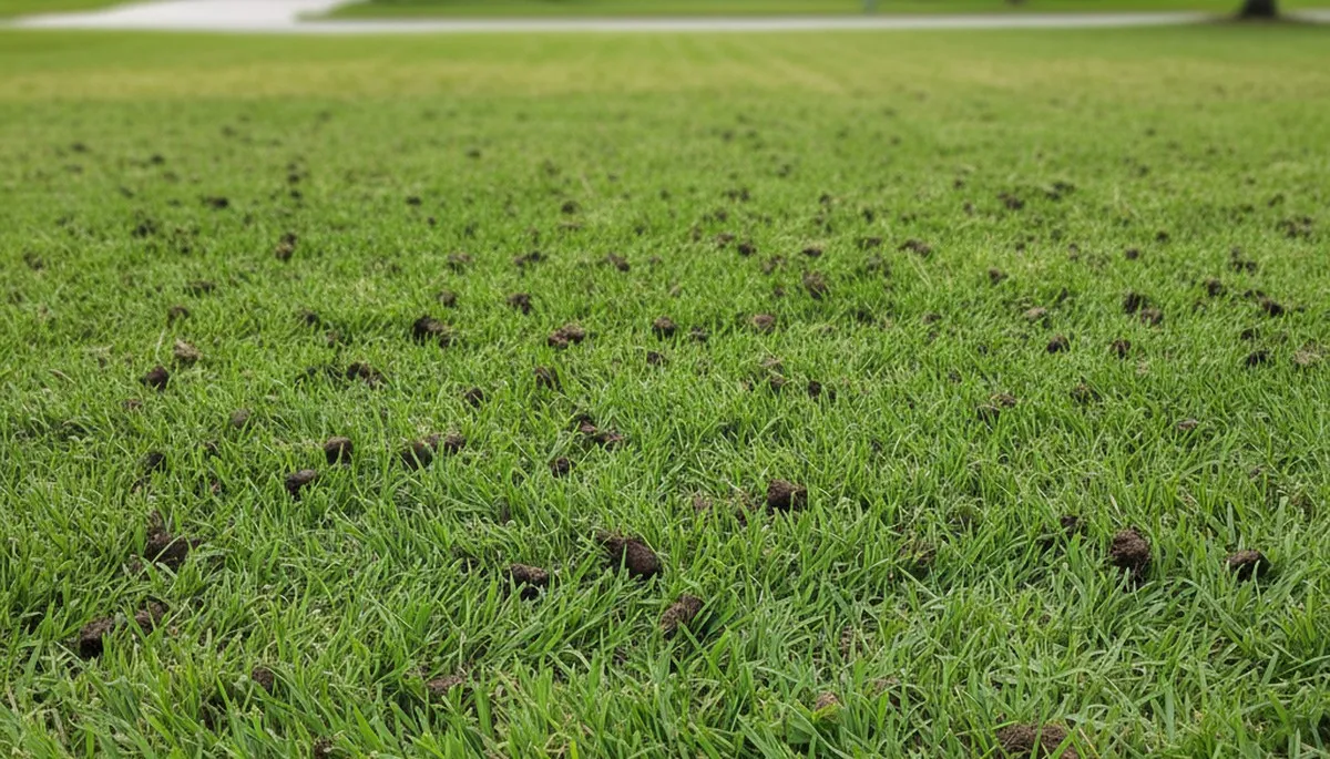 Kissimmee FL lawn recovering after aeration treatment showing improved grass growth by Chop Chop Landscaping